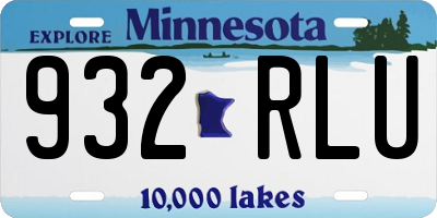 MN license plate 932RLU
