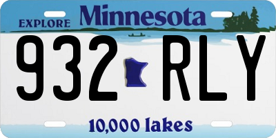 MN license plate 932RLY