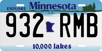 MN license plate 932RMB