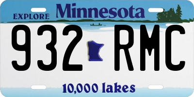 MN license plate 932RMC