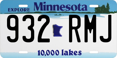 MN license plate 932RMJ