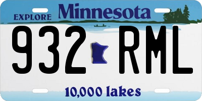 MN license plate 932RML