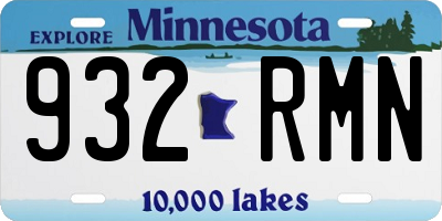 MN license plate 932RMN