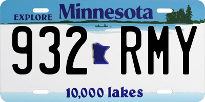 MN license plate 932RMY