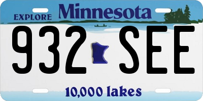 MN license plate 932SEE