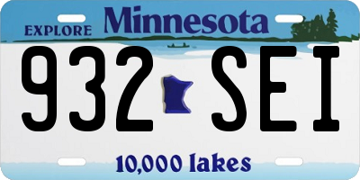 MN license plate 932SEI