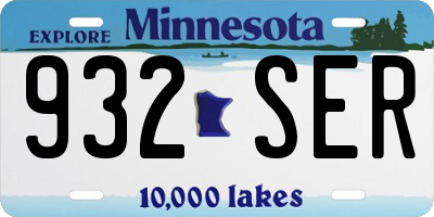 MN license plate 932SER