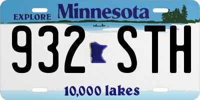 MN license plate 932STH