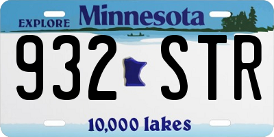 MN license plate 932STR