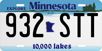 MN license plate 932STT