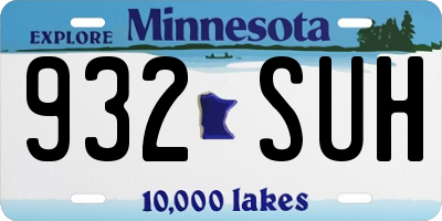 MN license plate 932SUH
