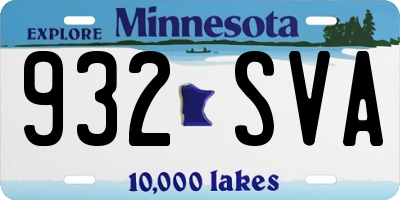 MN license plate 932SVA
