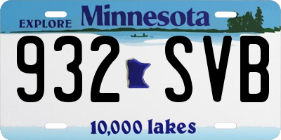 MN license plate 932SVB
