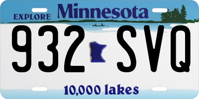 MN license plate 932SVQ