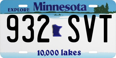 MN license plate 932SVT