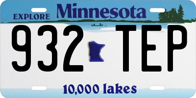 MN license plate 932TEP
