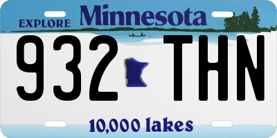MN license plate 932THN