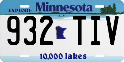 MN license plate 932TIV