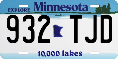 MN license plate 932TJD