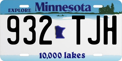 MN license plate 932TJH