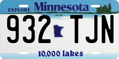 MN license plate 932TJN