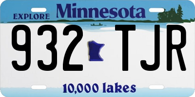 MN license plate 932TJR
