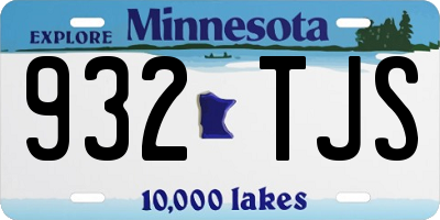 MN license plate 932TJS