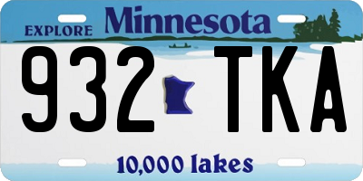 MN license plate 932TKA