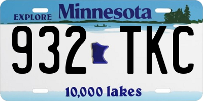 MN license plate 932TKC