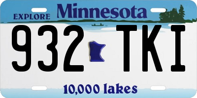 MN license plate 932TKI