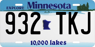 MN license plate 932TKJ