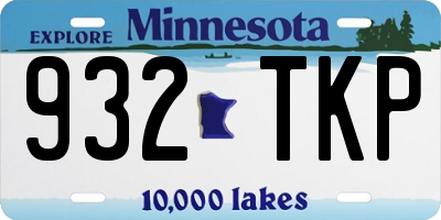 MN license plate 932TKP