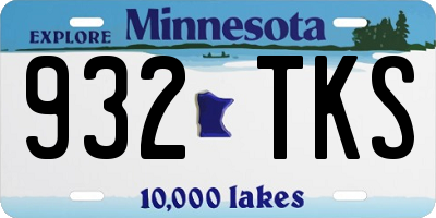 MN license plate 932TKS