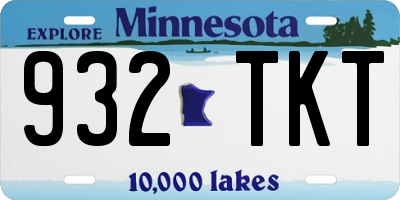 MN license plate 932TKT