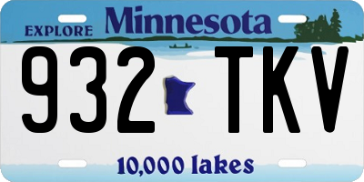 MN license plate 932TKV