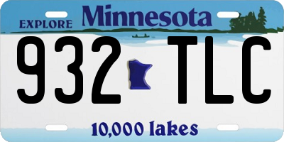MN license plate 932TLC