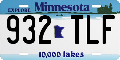 MN license plate 932TLF