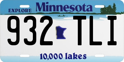 MN license plate 932TLI