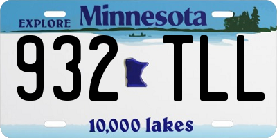MN license plate 932TLL
