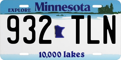 MN license plate 932TLN