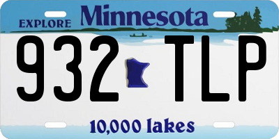 MN license plate 932TLP