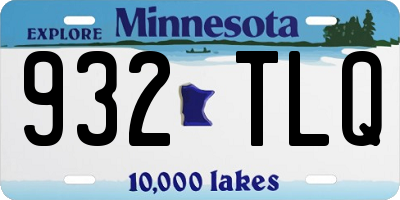 MN license plate 932TLQ