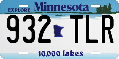 MN license plate 932TLR