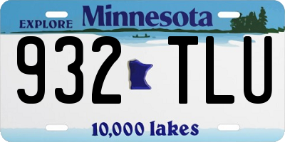 MN license plate 932TLU