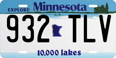 MN license plate 932TLV