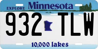 MN license plate 932TLW