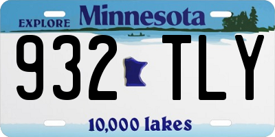 MN license plate 932TLY