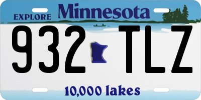 MN license plate 932TLZ