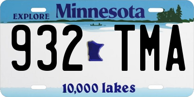 MN license plate 932TMA