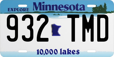 MN license plate 932TMD